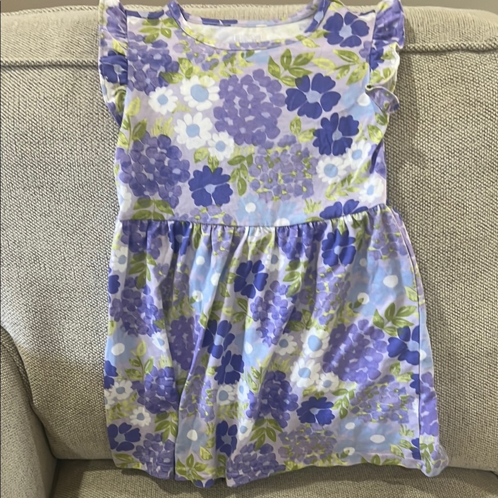 Place Purple and Blue Flutter Sleeve Sundress